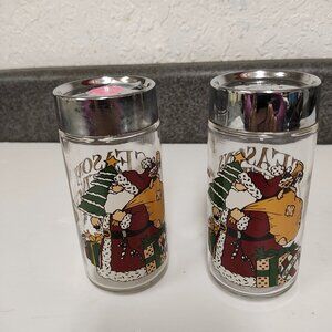 Vintage 70's Christmas salt &pepper shakers #KS008